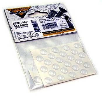 Демпфер самоклеющийся прозрачный 10мм/Element (25шт)