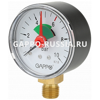 Монометр радиальный с указателем предела Gappo  G1470.6  1/4"