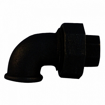 Американка угловая стальная  черная 1/2 В.Р