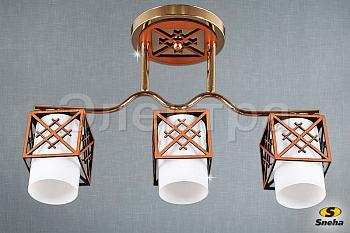 Светильник потолочный 11143/3 E27 40W золотол/коричневый