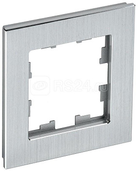 Рамка 1-м BRITE РУ-1-1-БрА металл алюм. IEK 