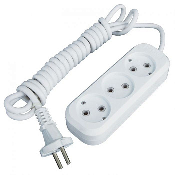 Удлинитель 3*1,5 м б/з/10А/ПВС 2х0,75