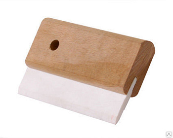 Шпатель резиновый с деревянной ручкой 100мм/1209210