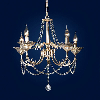 Люстра хрусталь1-8430-5-SG E14 золото/прозрачный