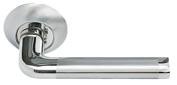.Дверная ручка MORELLI MH-03 SN/CP, COLUMN, Белый никель/хром