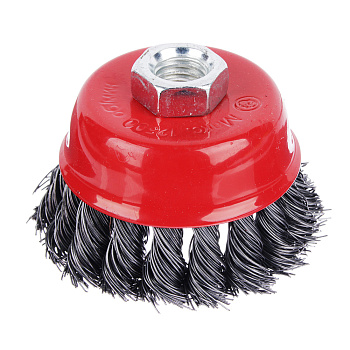 Щетка металлическая для УШМ 75мм/М14 крученая (чашка)/2128075