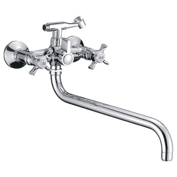 Смеситель LEDEME для ванны с длинным изливом, цинк, керамическая кран-букса  (300)/2611