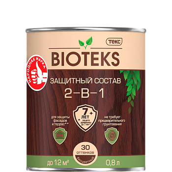Состав защитный 2 в 1 бесцветный BIOTEKS 0,8л