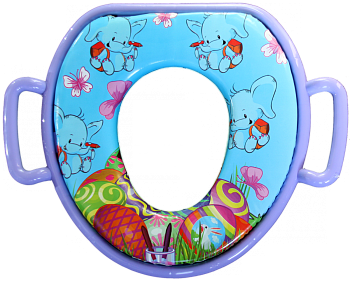 Сиденье мягкое детское с ручками СЛОНИКИ /103-532-305