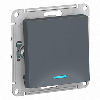 Механизм выключателя  1кл. грифель с подсветкой сх.1а 10А AtlasDesign