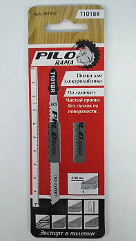Пилки 100x75 мм 10зуб/д(древ,фанера,ламинат,пласт h=4-30mm)чист распил,обр зуб.Т101BR 2шт/уп "Pilora