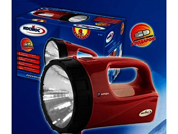 Фонарь-аккумуляторный(4V2Ah) Космос 9191Led 1светодиод.3W