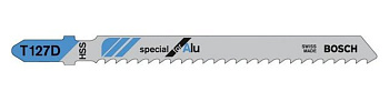 Пилка для лобзика по алюминию BOSCH T127 D, 74 мм, чистый рез, HSS,