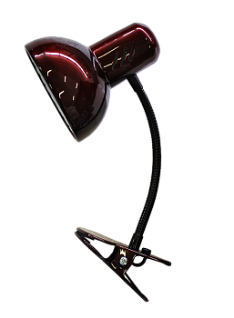 НТ2077С Настольный вишневый перламутр на прищепке Е27 60Вт