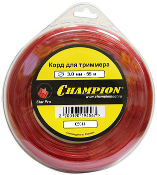 Леска для трим. CHAMPION 3,0мм*60м (звезда)