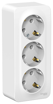 Розетка 3-я с/з наружная белая 16А BLANCA 