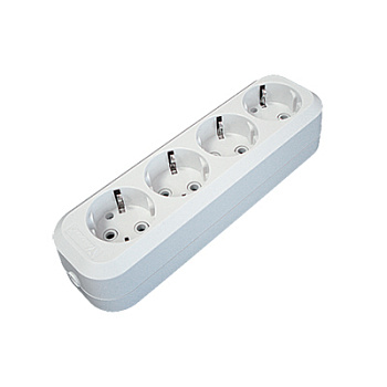 Колодка 4-я с заземлением наружная АБС пласт/РА16-245