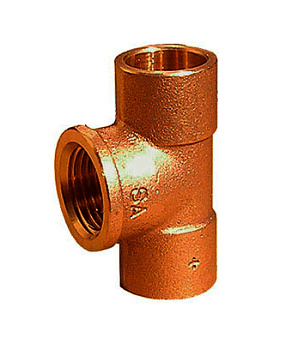 Тройник под пайку для медных труб 22 х 3/4" В.Р/4130G