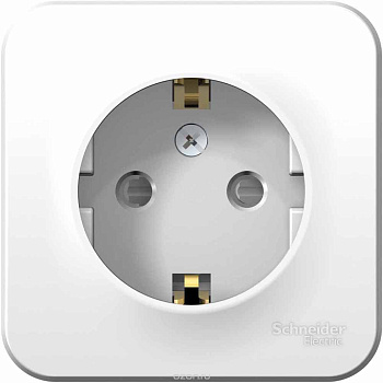 Розетка 1-я с/з со шторками наружная белая 16А BLANCA 