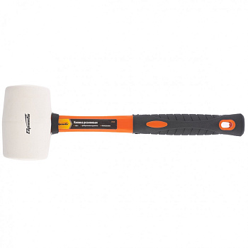 Киянка резиновая, 450 г, белая резина, фибергласовая рукоятка Sparta/11129