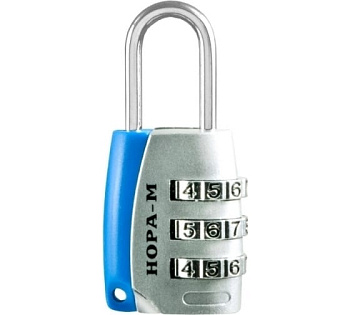 Замок навесной кодовый НОРА-М 608 серебро