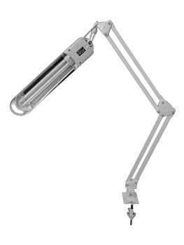 Настольный светильник Феникс лампа КЛЛ 2G7 11вт НТ1-12 Е27 60Вт струбцина белый