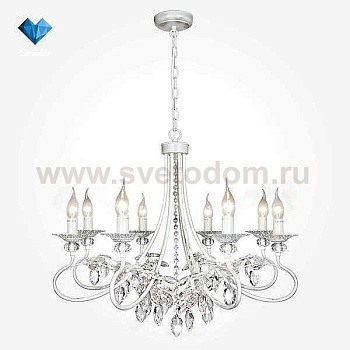 Люстра белая с серебром 60057/8