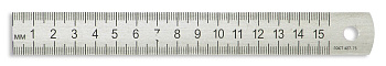 Линейка измерительная, 200 мм, металлическая/19002