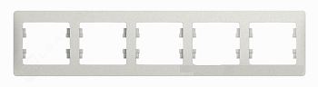 Рамка 5 постовая горизонтальная GLOSSA перламутр  GSL000605