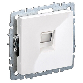 Розетка компьютерная RJ45 кат5Е. BRITE белая РК10-БрБ