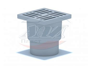 Трап Ани вертикальный с выпуском 110 мм нерегулируемый с решеткой из пластика 15 х15 см 