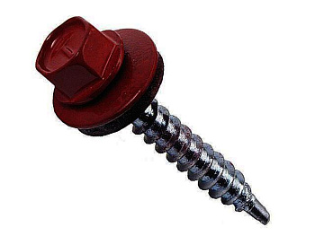 KRS 4.8*50 шуруп RAL 3011 красный