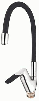 Смеситель LEDEME для кухни гибкий шланг, черный, боковой, латунь, керамический картридж d35 /L4153-2