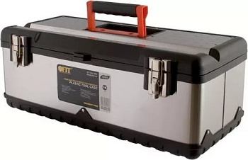 Ящик для инструмента пластиковый 23" (59 х 28 х 22,5 см) металл замки,облицовка из нержавеющей стали