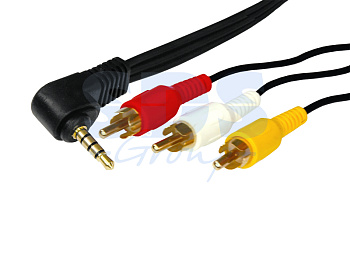 Шнур Стерео 3,5 мм 4C - 3 RCA, длина 1,5 мeтра (GOLD) REXANT/17-4412-4