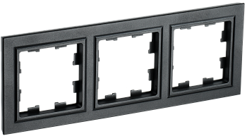Рамка 3-местная BRITE РУ-3-БрЧ черный IEK