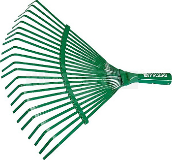 Грабли веерные 22 плоских зуба, без черенка, зеленый/617705/77003