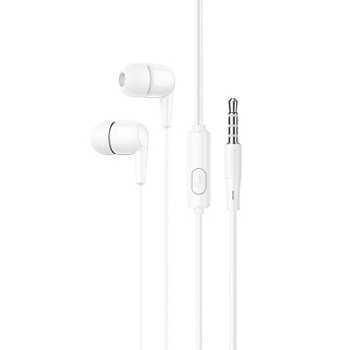 Проводные наушники HOCO M97 Enjoy, Jack 3.5mm, 1.2 м, белый