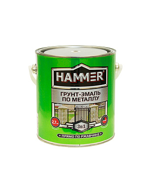 Грунт-эмаль по металлу HAMMER серый (ф.-2,7 кг)