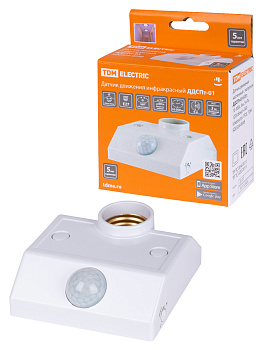 Датчик движения настенный с патроном Е27 ДДСПт-01/10-300с/6м/TDM 