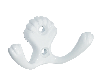 Крючок-вешалка №23 полимер белый