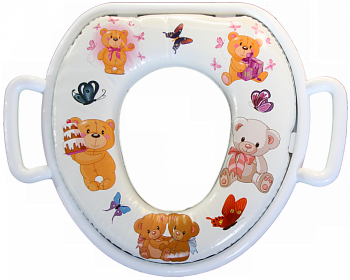 Сиденье мягкое детское с ручками МИШКИ/103-532-304