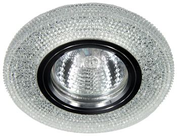 Светильник точечный MR16 прозрачный с LED подсветкой 3вт/FT976***