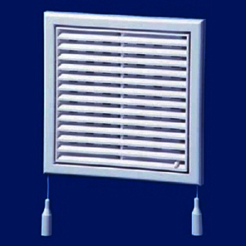 Решетка пластиковая  МВ120ВРс (187*187 ) с жалюзи, Домовент***