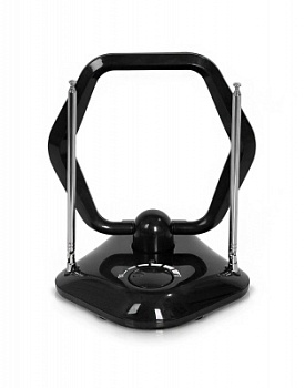 Антенна комнтная усы подставка с кольцом МВ+ДМВ до 32Дб