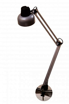 Светильник "Бета" 60Вт Е27/струбцина/серебряный