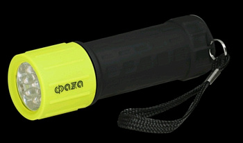 ФАЗА фонарь ручной P1-L09-3AAA 3*R03 9 светодиодов черно-зеленый.