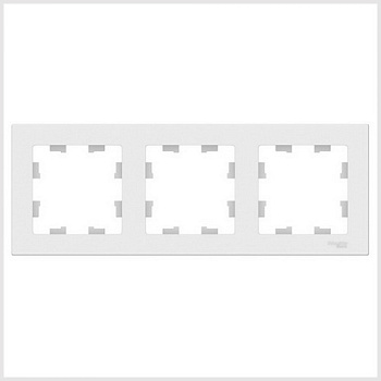 Рамка 3 постовая универсальная белая AtlasDesign
