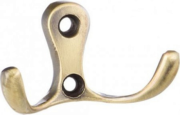 Крючок 2-х рожковый малый H5506/К561 бронза