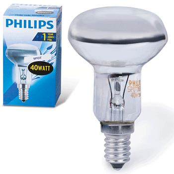 Лампа зеркальная R50 40Вт Е14/PHILIPS/OSRAM